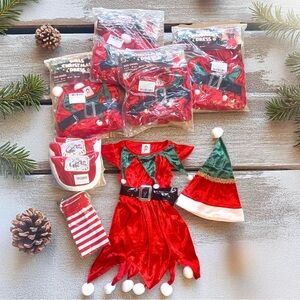 Resell lot 5 count 3t-4t Girls Ikali Christmas Dress Sets & 3 Boys Visors Bundle